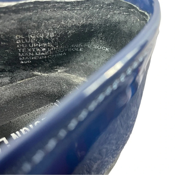 Lord & Taylor Design Lab Patent Navy Blue Loafers With Tassels Size  7B - Picture 8 of 9